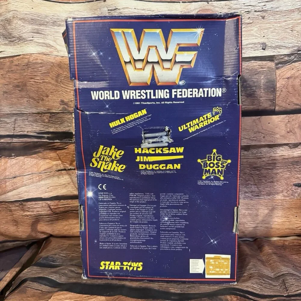 Vintage 1991 Star Toys WWF Jake The Snake Roberts Wrestling Superstar Figure Box